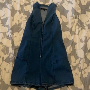 Guess Denim Romper plunge v-neck